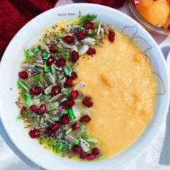 A picture of Cantaloupe chia Smoothie.
