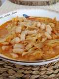 Alubias blancas con repollo