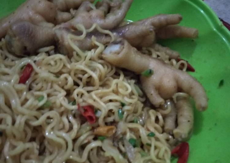 Tumis Mie ceker pedas #bikinramadhanberkesan