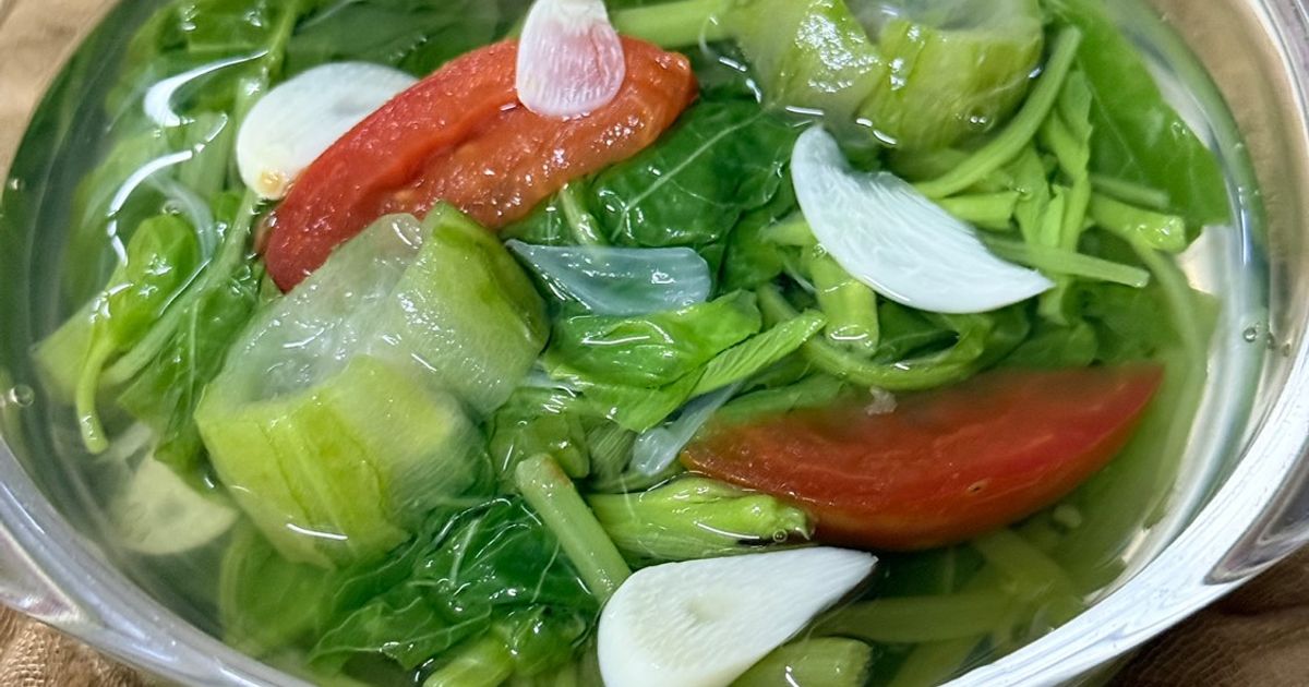 627. Sayur Bening Bayam dan Oyong