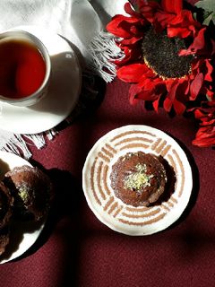 عکسی از دستور کاپ کیک کاکائویی