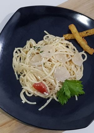 Foto resep Spaghetti Carbonara minimalis