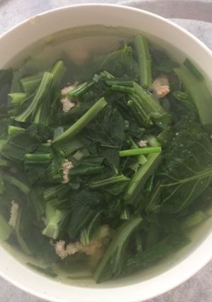 Hình của món Canh cải thịt bằm.