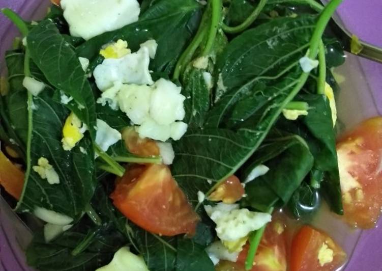 Resep Sup bayam telur, Enak Banget