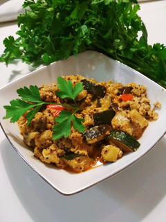 Una foto de Revuelto de pisto y quinoa