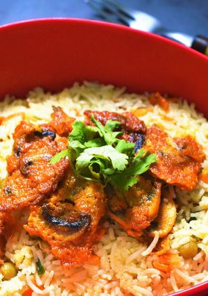 A picture of Fried Mushroom Rice.