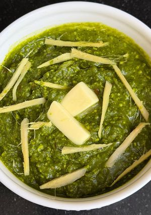 A picture of High Protein Palak Paneer Bhurji No Cream Only Milk 🥛 Se Creamy & Calcium Rich.