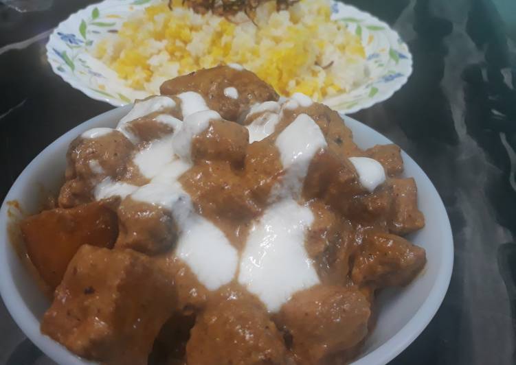 Paneer and soya korma