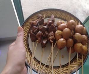 Gampangnya Membuat Sate bacem telur puyuh dan rempelo ati Enak Sederhana