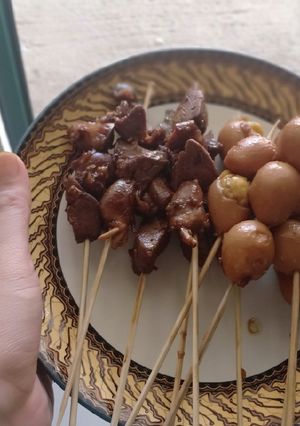 Foto resep Sate bacem telur puyuh dan rempelo ati