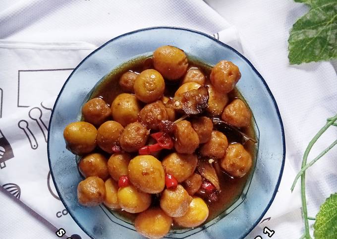 Cara Gampang Menyiapkan Pindang Telur Puyuh Kecap+Bakso yang Bisa Manjain Lidah