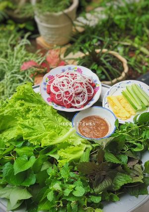 Hình của món Bò Nhúng Giấm (Dấm).