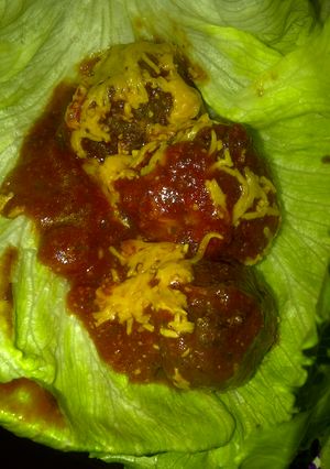 A picture of Meatball marinara wrap.