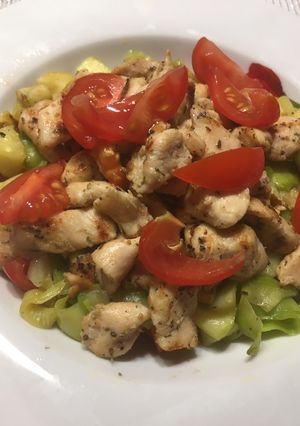A picture of Zucchini fettuccine.
