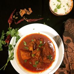 Goan Mutton Recheado / Red Mutton Curry A picture of Goan Mutton Recheado / Red Mutton Curry.