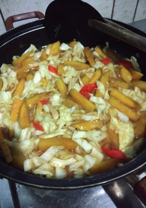 Foto resep Oseng telo kubis (jangan kampung)