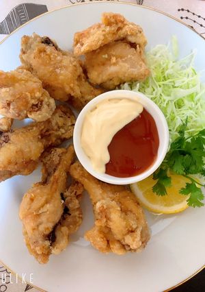 Hình của món Gà rán kiểu NhậtGiòn tan mà không cần dùng bột chiên giòn.