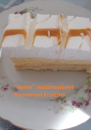 "Hamis" madártejszelet recept fotója