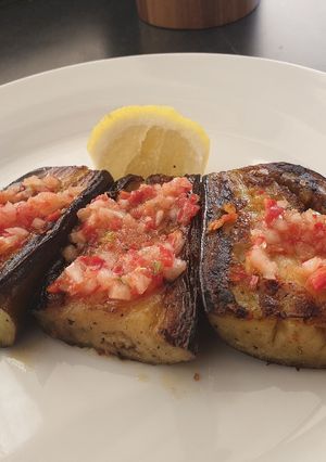 A picture of Grilled spicy egplant.