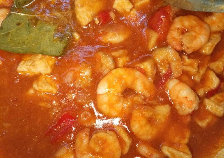 Cara Gampang Menyiapkan Udang + tahu asam manis🦐, Lezat