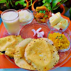 A picture of Kathiyawadi Bharwa Baingan & Potato Sabji.