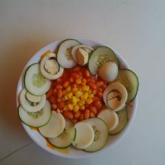 A picture of Bake beans salad.