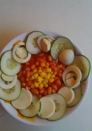 A picture of Bake beans salad.