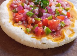 Una foto de Pizzetas de cancha a mi manera: sin gluten y veganas
