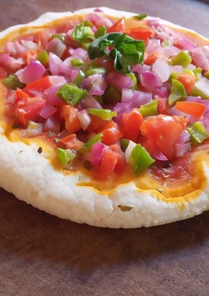 Una foto de Pizzetas de cancha a mi manera: sin gluten y veganas