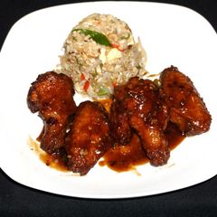 A picture of Mongolian chicken wings.