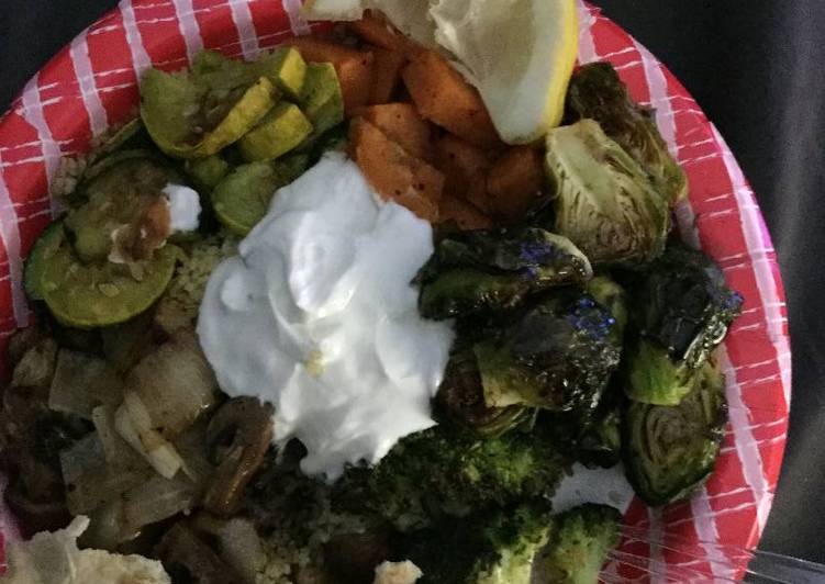 Steps to Prepare Super Quick Homemade Roasted vegetable bowl