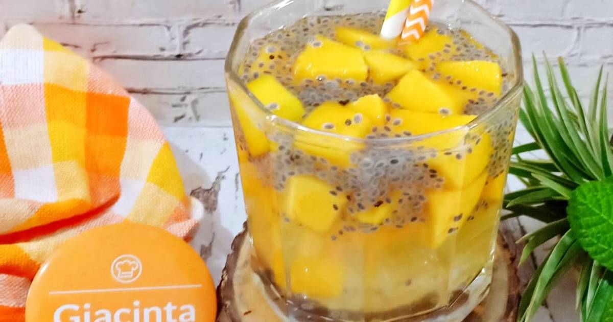 Resep Es Sirop Mangga Selasih8 Oleh Giacinta Permana Cookpad