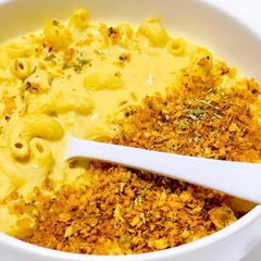 A picture of Vegan Mac and Cheese Soup.