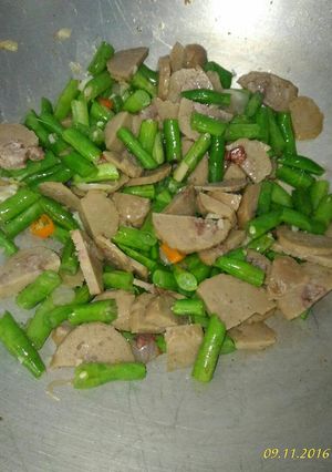 Foto resep Bakso tumis buncis