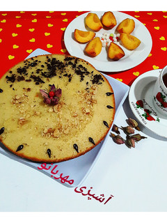 عکسی از دستور کیک صبحانه تابه ای