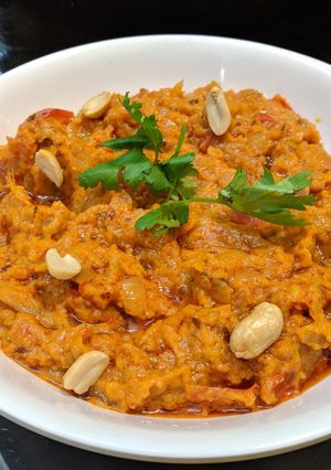 A picture of Kaddu ka bharta.