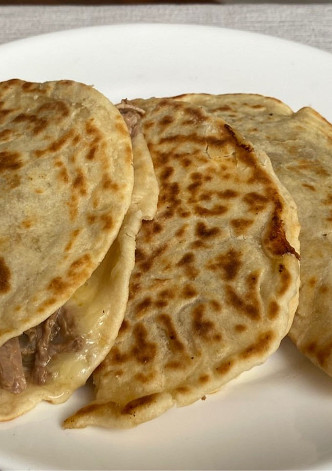 Una foto de Quesadillas amb carn desfilada
