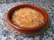 Una foto de posta de cerdo al horno