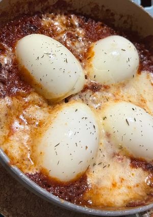 صورة لوصفة بيض مسلوق مع كشنة😋