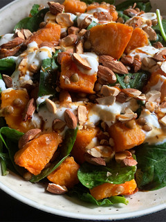 A picture of Sweet Potato, Lentil & Spinach Salad.