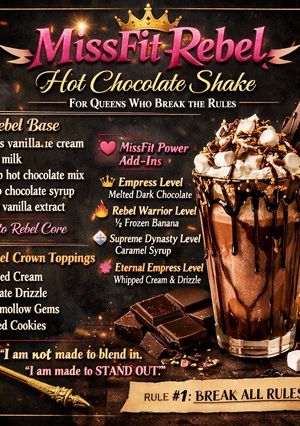 A picture of MissFit Rebel Hot Chocolate Shake.