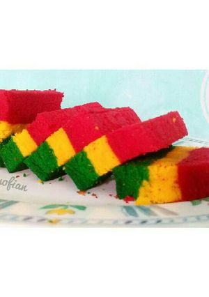 Foto resep Bolu kukus pelangi (rainbow cake)