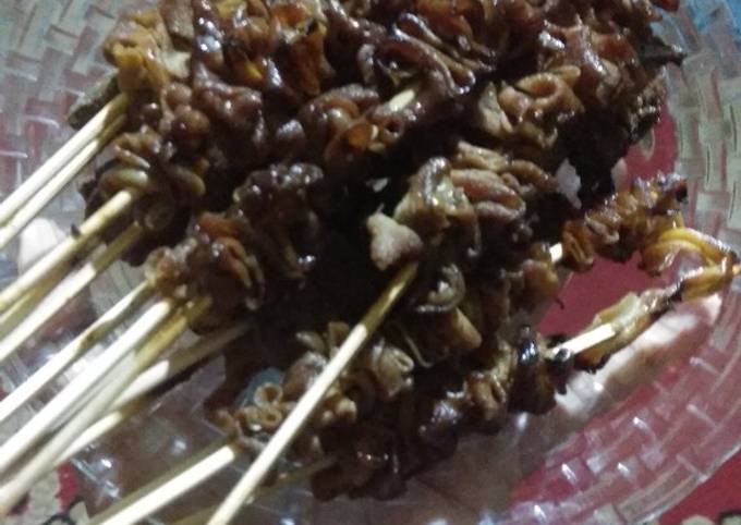 Resep membuat Sate Usus Ayam Bumbu Sederhana  istimewa