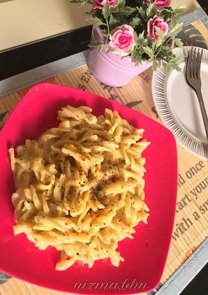 Foto resep Fusili Carbonara (Cheese Sauce)