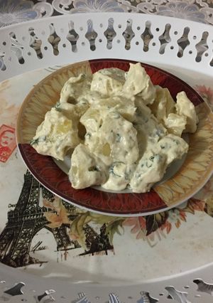 صورة لوصفة سلطة البطاطس بالكريمة