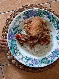 Foto resep Ayam Tepung Sambal Matah