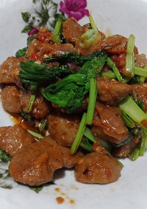 Foto resep Oseng bakso sawi