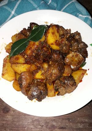 Foto resep Krengsengan ati ampela kentang #selasabisa