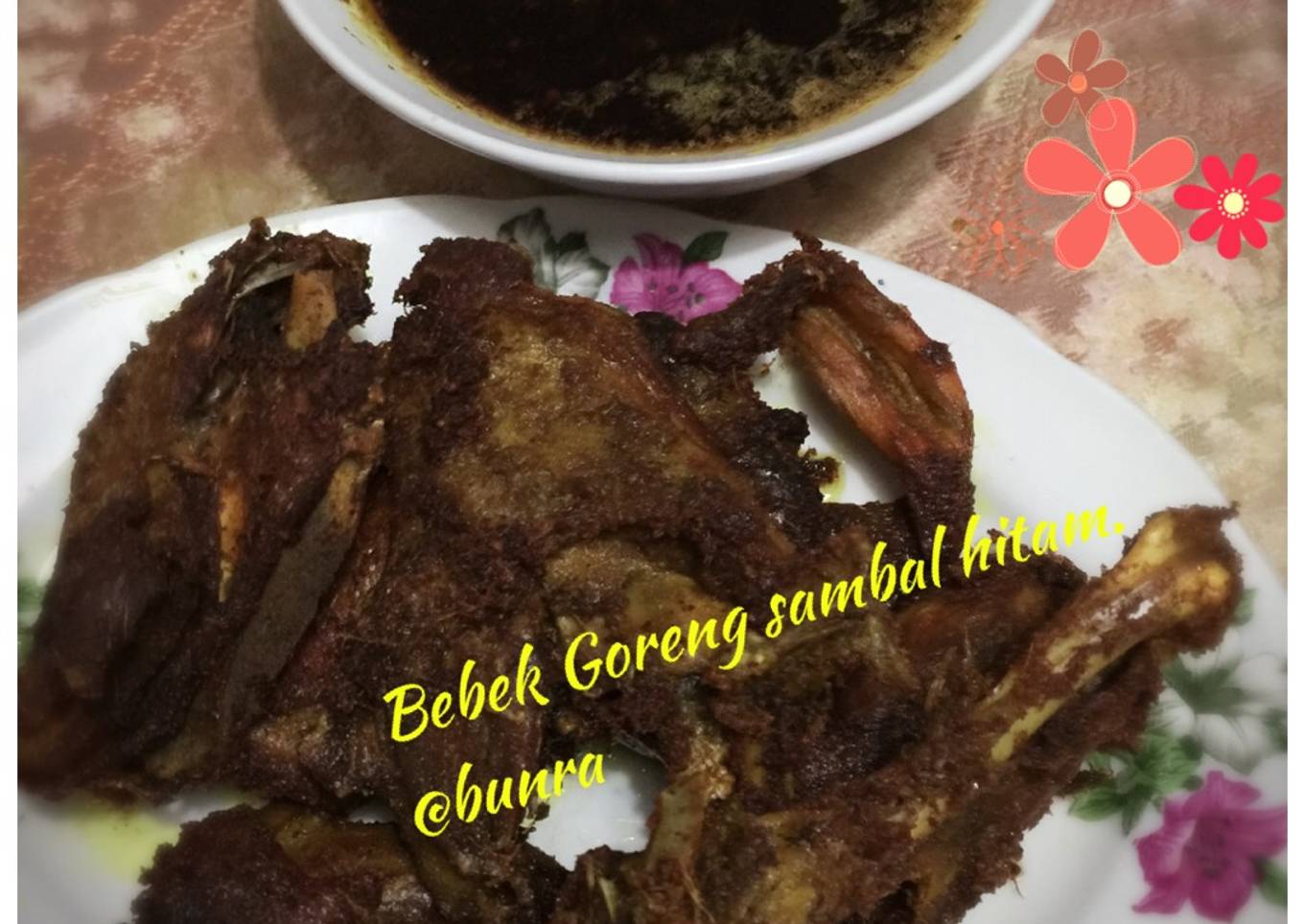 Bebek Goreng sambal hitam