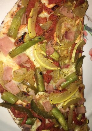 Una foto de Pizza saludable de vegetales